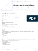 SCDL Solved Assignments and Sample Papers - Management Accounting - 1