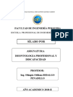 Sílabo Por Competencias: Facultad de Ingeniería Pesquera