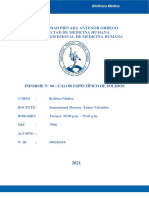 Informe #6 Calor Especifico de Solido