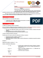 Topic 2 Elimination of Arbitrary Constants: Differential Equations