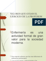 Valores Que Guian El Ejercicio de La Profesion