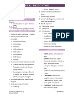 Pe 13: Badminton: Classification of Players Accoridng To Level