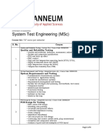 System Test Engineering (MSC) : S. No. Course Quality and Reliability Testing