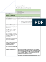 Specialisation Task Feedback