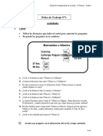 Fichas Comprensión Lectora 6° Básico