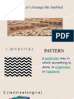 Activity # 1. Let's Arrange The Jumbled Letters !