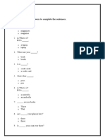 Grammar Test: Choose The Correct Answers To Complete The Sentences