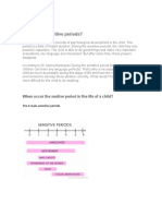 1-What Are Sensitive Periods?: When Occur The Sentive Period in The Life of A Child?