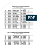 DAILY STATEMENT OF COLLECTION AND ACCOUNTABLE FORM Foraug.