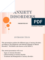 Anxiety Disorders: Presented by