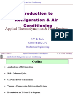 Introduction To Refrigeration & Air Conditioning: Applied Thermodynamics & Heat Engines