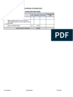 Specification and Bill of Quantities For Fence/Supplementary Work