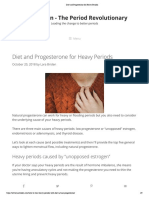 Diet and Progesterone For Heavy Periods