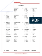 20 Analogias Quinto de Primaria