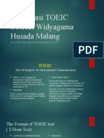 Sosialisasi TOEIC STIKes Widyagama Husada Malang