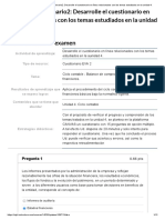 Examen - (AAB02) Cuestionario2 - Desarrolle El Cuestionario en Línea Relacionados Con Los Temas Estudiados en La Unidad 4