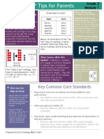 Eureka Math Grade 2 Module 1 Parent Tip Sheet