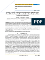 Analysis of Brand Activation and Digital Media On The Existence of Local Product Based On Korean Fashion (Case Study On Online Clothing Byeol - Thebrand)