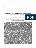 Naturaleza Jurídica y Autonomía Del Derecho Familiar