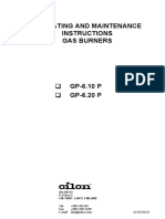 Operating and Maintenance Instructions Gas Burners