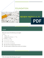 Oracle Java Foundation: Review Modul 6 - 9