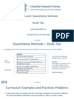 CFA Level I Quantitative Methods Study Tips