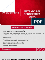 Siderperu Metrado Del Concreto en Obra