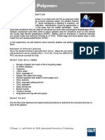 Identifying Polymers: Ackground Information Ound Information B