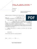 Modelo 160. - Escrito Del Imputado Solicitando El Levantamiento de La Medida de Embargo Por Sustitución