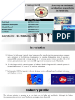 S. R. Luthra Institute of Management A Survey On Customer Satisfaction Towards Jio in Surat City