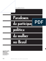 PINTO Celi Jardim Política Da Mulher No Brasil Limites e Perspectivas