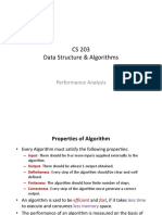 CS 203 Data Structure & Algorithms: Performance Analysis