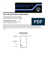 How Your Hot Water Cylinder Works: Low Pressure Cylinders