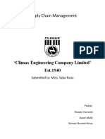 Supply Chain Management: Climax Engineering Company Limited' Est.1940