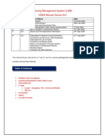 Learning Management System (LMS) : USER Manual Version 6.0: Sl. No Version History Date