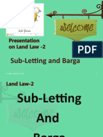 Land Law-2 Sub-Letting & Barga