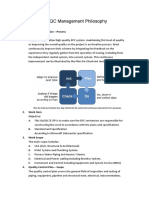 QA/QC Management Philosophy: 1. Quality Control Plan - Process