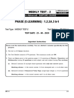 PHASE (E-LEARNING) : 1,2,2A, 3 & 4: Weekly Test - 2