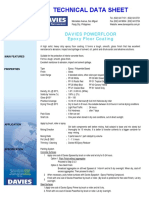 Technical Data Sheet: Davies Powerfloor Epoxy Floor Coating