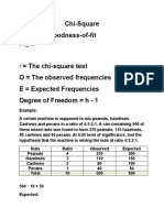 Chi-Square 1. Test of Goodness-Of-Fit