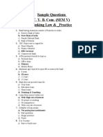 Sample Questions T. Y. B. Com. (SEM V) Banking Law & - Practice