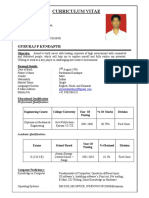 Curriculum Vitae: Gururaj P Kundapur