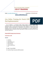 Oracle SCM Functional Online Training With Project