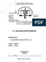 Nulidad de Matrimonio