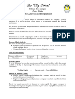 The City School: Ratio Analysis and Interpretation