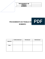 Procedimiento de Trabajo Bombero