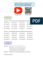 LCM and HCF Using Product of Primes PDF