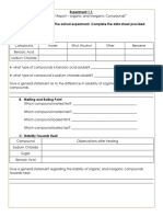 Experiment 1.1 Data Sheet