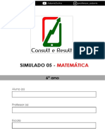 Simulado 05 - Matemática - 6º Ano (Blog Do Prof. Adonis)