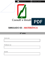 Simulado 03 - Matemática - 6º Ano (Blog Do Prof. Adonis)